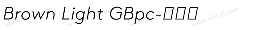 Brown Light GBpc字体转换